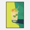 Refresco de limón y menta en estilo digital, enfatizando creatividad y diseño moderno para contenido visual atractivo.