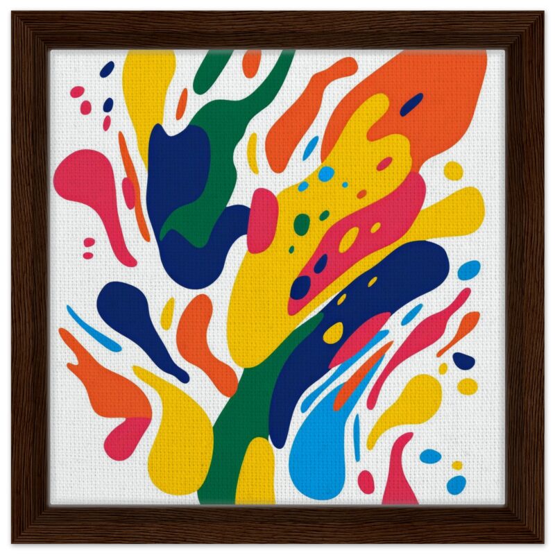 Vibrante abstracto artístico en colores vivos y formas fluidas para decoraciones modernas.