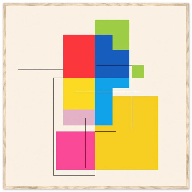 Colores vibrantes en obra de arte moderna, estilo abstracto en Digiart Studio.