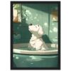 b23dd34e-6d1c-4528-a952-99ffa69c4c36.jpg Relajación de un perro en bañera, ilustración digital, arte de mascotas, bienestar animal, diseño de ilustración para mascotas.