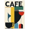 Taza de café en estilo artístico abstracto.