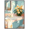 b473dea6-295f-497c-af40-71f88c00ce9a.jpg Jarrón con flores en la ventana del baño, estilo artístico digital, decoración fresca y natural para hogares modernos.