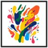 Colores vibrantes en arte digital, creación artística moderna, diseño contemporáneo, obra de arte abstracta para decoración.