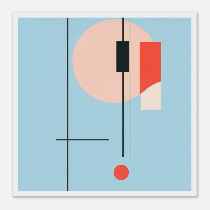 Minimalista arte digital geométrica, diseño abstracto modern.