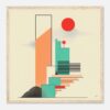 Crea arte digital abstracto con formas geométricas, colores vibrantes y composición moderna en estilo minimalista.