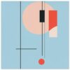 Línea 2: Arte abstracto, diseño moderno con formas geométricas y colores minimalistas.