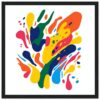 Colores vivos y formas abstractas en arte digital, diseño creativo para decoración moderna.