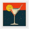 Brindis con cóctel en estilo artístico moderno y colorido para eventos y celebraciones.