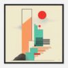 Abstracto moderno, arte geométrico, ilustración colorida, decoración minimalista, obra de arte digital, estilo contemporáneo, diseño decorativo.