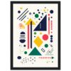Artes visuales modernas con formas geométricas y colores vibrantes, ideal para decoraciones creativas.