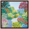 Paisaje de flores coloridas, ilustración artística para decoración y arte floral.