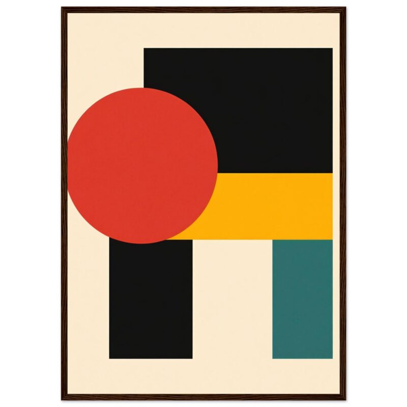 Colores y formas geométricas abstractas en obra moderna de Digiart Studio.