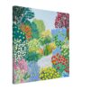 Coloreada pintura de jardín con flores y plantas, arte digital para decoración y regalos.