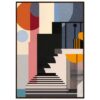 df2eb78b-8743-4d62-9cab-3856c1040833.jpg Puerta de garaje en estilo abstracto con formas geométricas y colores vibrantes para decoración moderna.