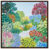 Florero colorido, arte digital de jardín con flores vibrantes, hermoso mural de naturaleza, diseño creativo para decoración, Digiart Studio.