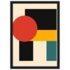 Forma abstracta geométrica con colores vibrantes en arte contemporáneo.