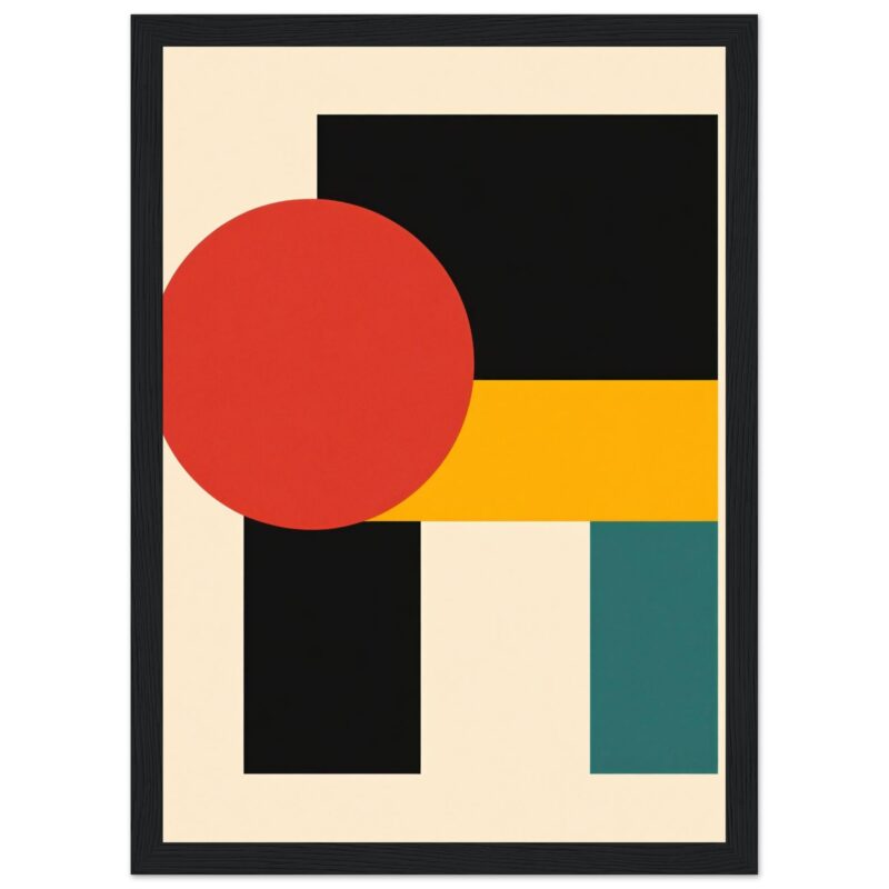 Forma abstracta geométrica con colores vibrantes en arte contemporáneo.