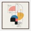 Lienzo de arte abstracto con diseño minimalista y líneas geométricas modernas.