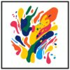 Vibrante arte abstracta en colores llamativos y formas dinámicas, creado en Digiart Studio para proyectos creativos.