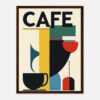 Archivo digital moderno con diseño abstracto de café, arte minimalista y decorativo para cafeterías y hogares.