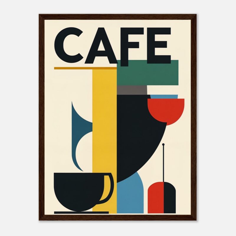 Archivo digital moderno con diseño abstracto de café, arte minimalista y decorativo para cafeterías y hogares.